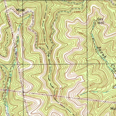 United States Geological Survey Oceana, WV (1996, 24000-Scale) digital map