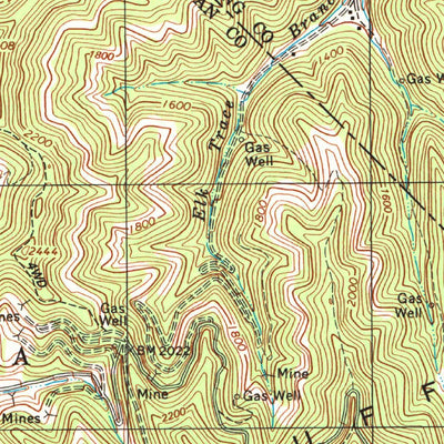 United States Geological Survey Oceana, WV (1996, 24000-Scale) digital map