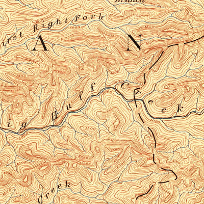 United States Geological Survey Oceana, WV-VA-KY (1893, 125000-Scale) digital map