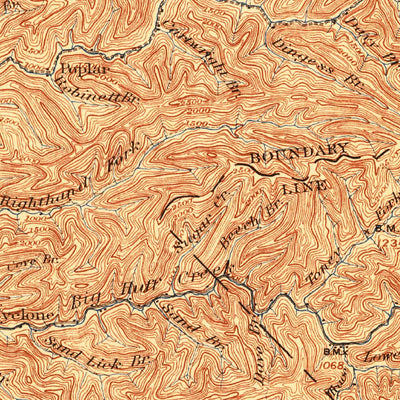 United States Geological Survey Oceana, WV-VA-KY (1898, 125000-Scale) digital map