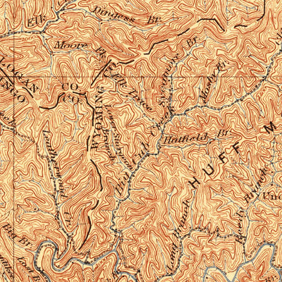 United States Geological Survey Oceana, WV-VA-KY (1898, 125000-Scale) digital map