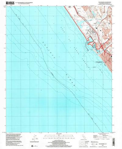 United States Geological Survey Oceanside, CA (1997, 24000-Scale) digital map