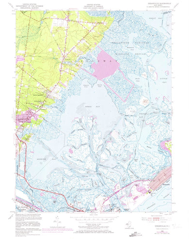 United States Geological Survey Oceanville, NJ (1952, 24000-Scale) digital map