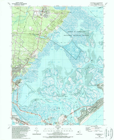 United States Geological Survey Oceanville, NJ (1989, 24000-Scale) digital map