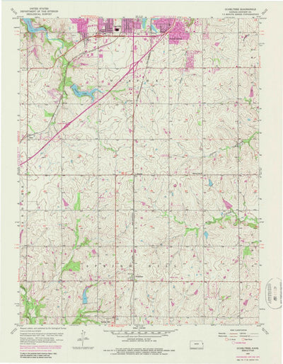 United States Geological Survey Ocheltree, KS (1956, 24000-Scale) digital map