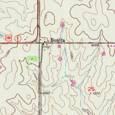 United States Geological Survey Ocheltree, KS (1956, 24000-Scale) digital map
