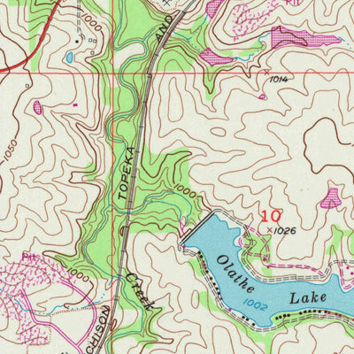 United States Geological Survey Ocheltree, KS (1956, 24000-Scale) digital map