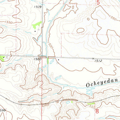 United States Geological Survey Ocheyedan, IA-MN (1972, 24000-Scale) digital map