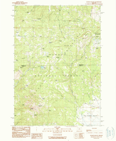 United States Geological Survey Ochoco Butte, OR (1990, 24000-Scale) digital map