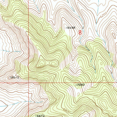 United States Geological Survey Ochre Mountain, UT (1973, 24000-Scale) digital map