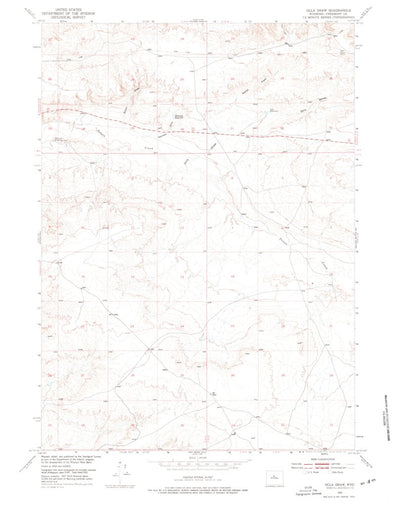 United States Geological Survey Ocla Draw, WY (1952, 24000-Scale) digital map