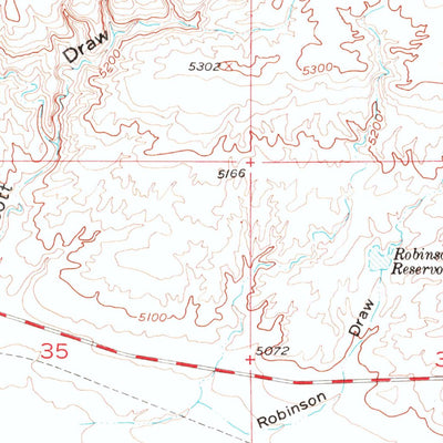 United States Geological Survey Ocla Draw, WY (1952, 24000-Scale) digital map