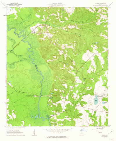 United States Geological Survey Oconee, GA (1962, 24000-Scale) digital map