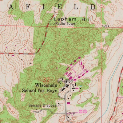 United States Geological Survey Oconomowoc East, WI (1959, 24000-Scale) digital map