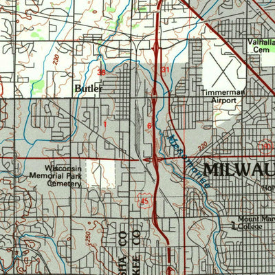 United States Geological Survey Oconomowoc, WI (1991, 100000-Scale) digital map