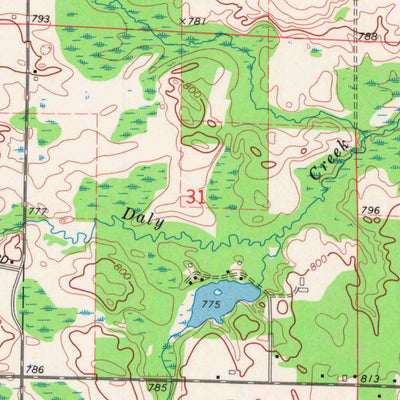 United States Geological Survey Oconto Falls North, WI (1974, 24000-Scale) digital map