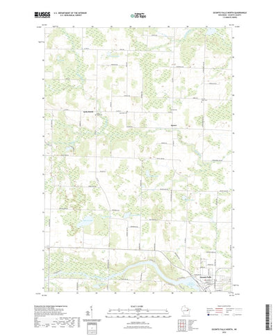 United States Geological Survey Oconto Falls North, WI (2022, 24000-Scale) digital map