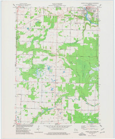 United States Geological Survey Oconto Falls South, WI (1974, 24000-Scale) digital map