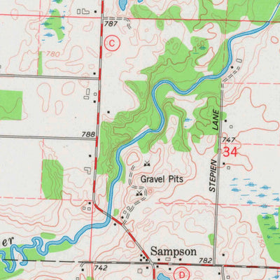 United States Geological Survey Oconto Falls South, WI (1974, 24000-Scale) digital map