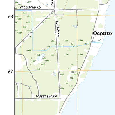 United States Geological Survey Oconto SE, WI (2022, 24000-Scale) digital map