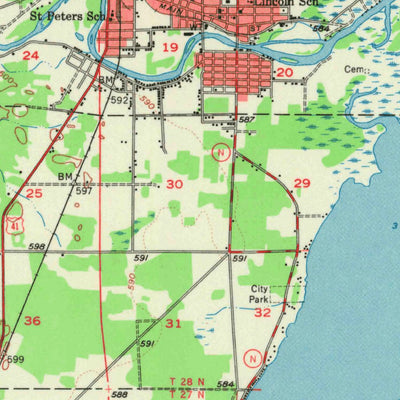 United States Geological Survey Oconto, WI (1956, 62500-Scale) digital map