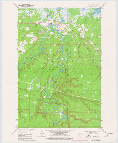 United States Geological Survey Odanah, WI (1964, 24000-Scale) digital map