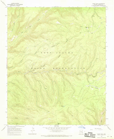 United States Geological Survey Odart Mountain, AZ (1967, 24000-Scale) digital map