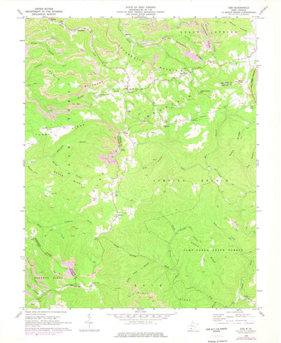 United States Geological Survey Odd, WV (1968, 24000-Scale) digital map