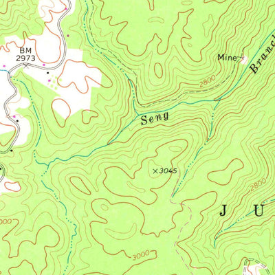 United States Geological Survey Odd, WV (1968, 24000-Scale) digital map