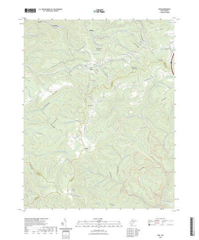 United States Geological Survey Odd, WV (2023, 24000-Scale) digital map