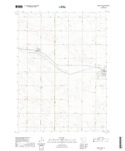United States Geological Survey Odebolt West, IA (2022, 24000-Scale) digital map