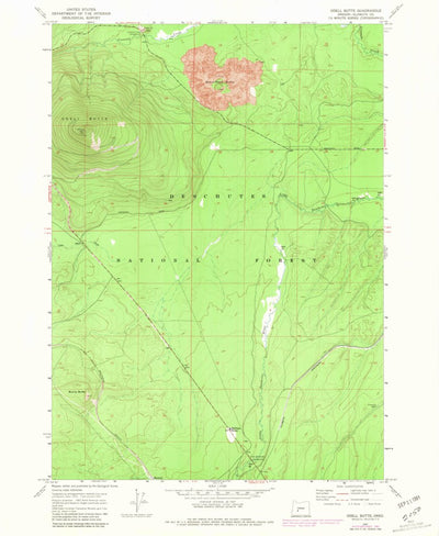 United States Geological Survey Odell Butte, OR (1967, 24000-Scale) digital map