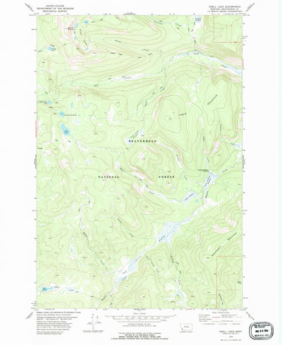 United States Geological Survey Odell Lake, MT (1978, 24000-Scale) digital map