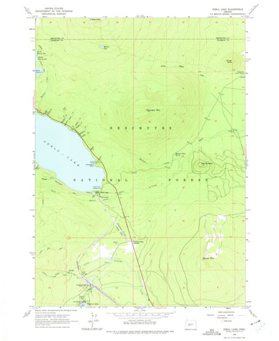 United States Geological Survey Odell Lake, OR (1963, 24000-Scale) digital map