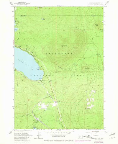 United States Geological Survey Odell Lake, OR (1967, 24000-Scale) digital map