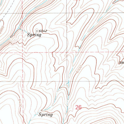 United States Geological Survey Odell Mountain, NV-OR (1980, 24000-Scale) digital map