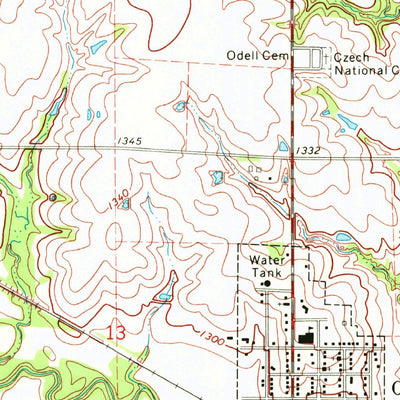 United States Geological Survey Odell, NE-KS (1970, 24000-Scale) digital map