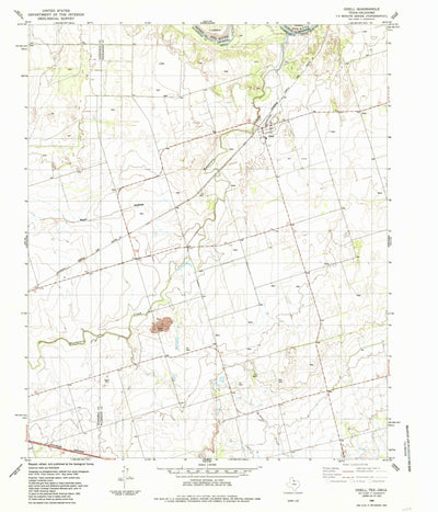 United States Geological Survey Odell, TX-OK (1985, 24000-Scale) digital map
