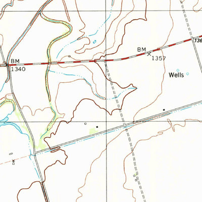 United States Geological Survey Odell, TX-OK (1985, 24000-Scale) digital map