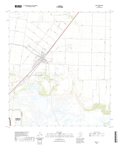 United States Geological Survey Odem, TX (2022, 24000-Scale) digital map
