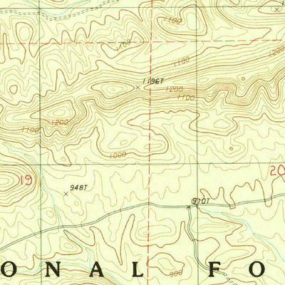 United States Geological Survey Oden, AR (1985, 24000-Scale) digital map