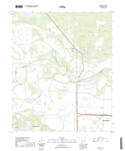United States Geological Survey Oden, AR (2020, 24000-Scale) digital map