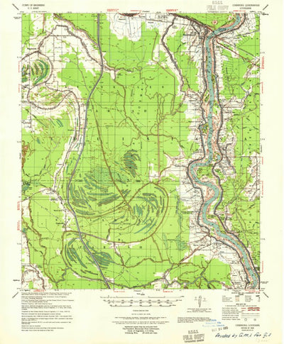 United States Geological Survey Odenburg, LA (1955, 62500-Scale) digital map