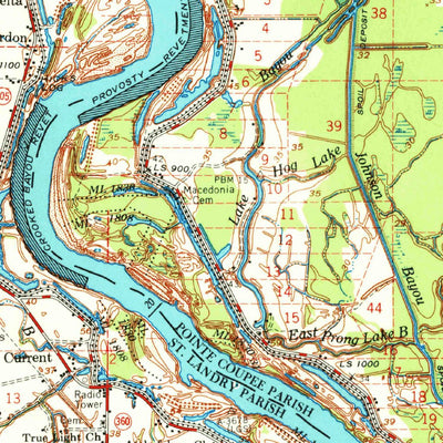 United States Geological Survey Odenburg, LA (1970, 62500-Scale) digital map