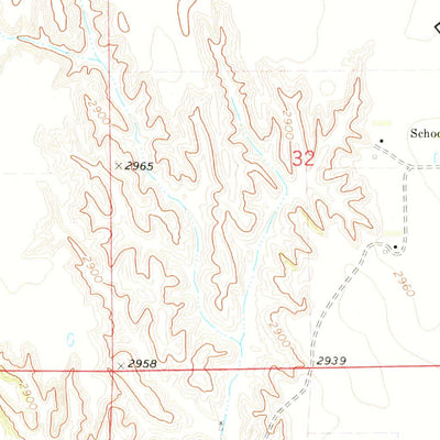 United States Geological Survey Odencranze Table North, NE (1972, 24000-Scale) digital map