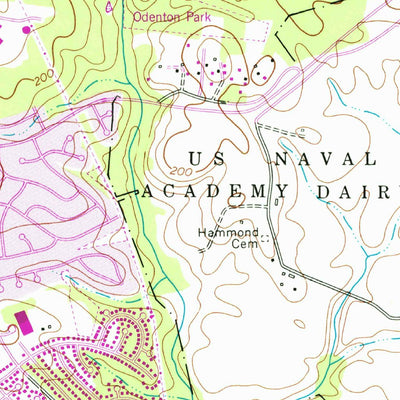 United States Geological Survey Odenton, MD (1957, 24000-Scale) digital map