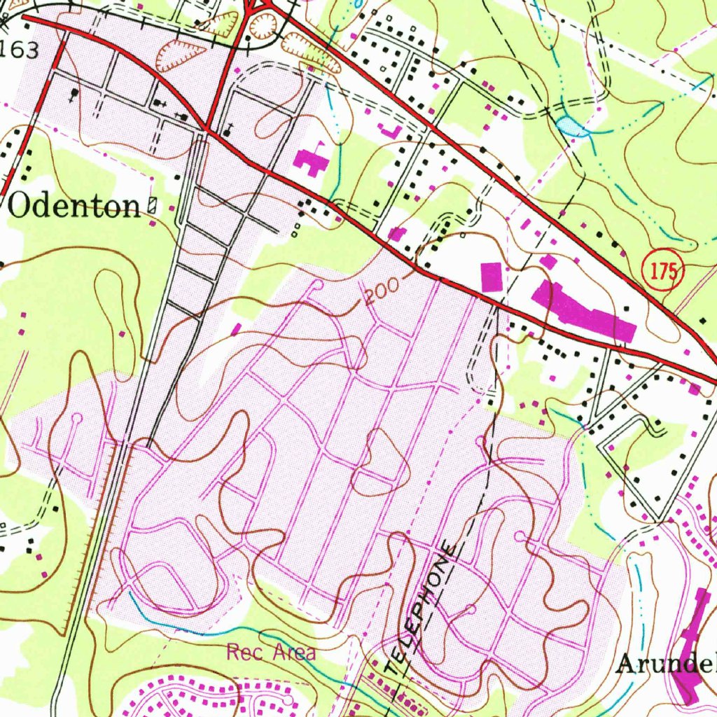 Odenton MD 1957 24000 Scale Map By United States Geological Survey United States Geological Survey Odenton Md 1957 24000 Scale Digital Map 
