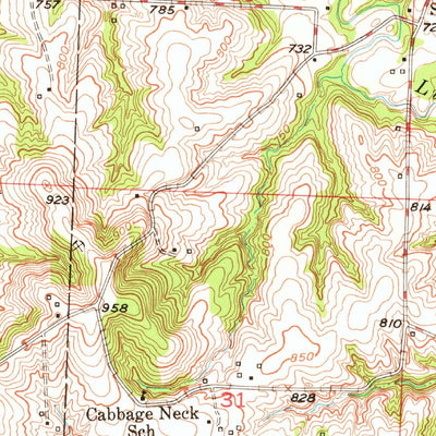 United States Geological Survey Odessa North, MO (1949, 24000-Scale) digital map