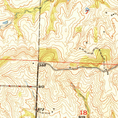 United States Geological Survey Odessa North, MO (1950, 24000-Scale) digital map