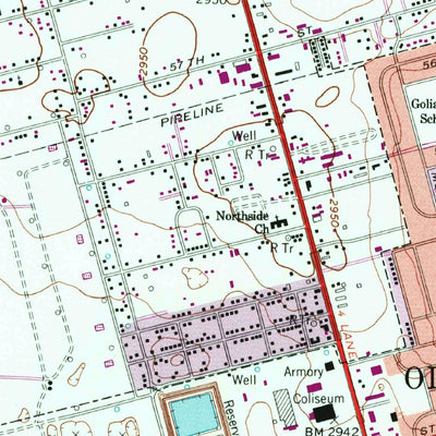 United States Geological Survey Odessa NW, TX (1964, 24000-Scale) digital map